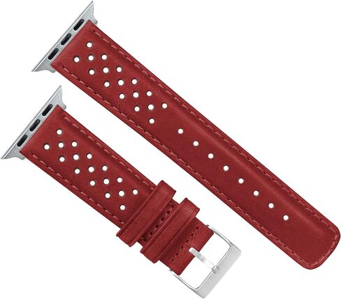 أحزمة ساعة BARTON Racing & Rally Horween الجلدية مع قضبان زنبركية مدمجة سريعة التحرير - متوافقة مع جميع موديلات ساعات Apple - السلسلة 8، 7، 6، 5، 4، 3، 2، 1، SE & Ultra - مقاس 38 مم، 40 مم، 42 مم أو 44 ملم in Kuwait
