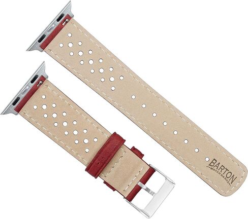 أحزمة ساعة BARTON Racing & Rally Horween الجلدية مع قضبان زنبركية مدمجة سريعة التحرير - متوافقة مع جميع موديلات ساعات Apple - السلسلة 8، 7، 6، 5، 4، 3، 2، 1، SE & Ultra - مقاس 38 مم، 40 مم، 42 مم أو 44 ملم in Kuwait