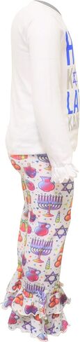 Unique Baby Girls Clothes 2pc Set Long Sleeve Shirt with Ruffle Leggings Toddlers and Kids in Saudi Arabia