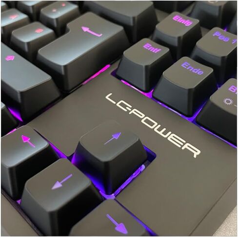لوحة مفاتيح ألعاب ميكانيكية لاسلكية LC-POWER1000 هرتز، مفاتيح كاملة مضادة للظلال، ميزة N-Key-Rollover، خمسة أوضاع لعب مبرمجة مسبقًا، مفتاح أحمر، متوافق مع معظم أنظمة التشغيل/الكمبيوتر الشخصي/النافذة/Mac in Saudi Arabia