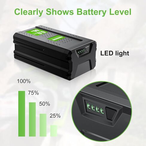 Bonacell 6.0Ah 80V Replacement for Greenworks 80V Battery, Lithium Ion Battery GBA80200 GBA80300 GBA80400 GBA80500 Compatible with Greenworks 80 Volt Max Power Tools Battery in Kuwait