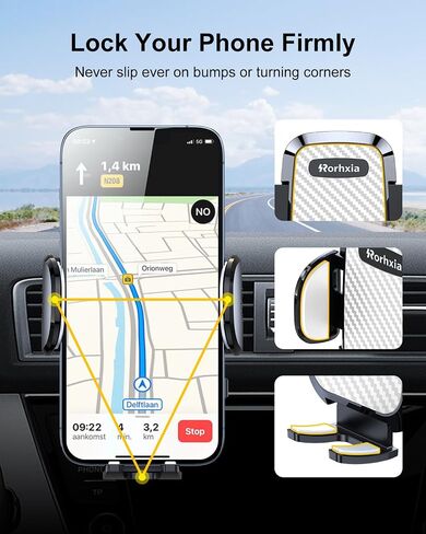 Purple Car Vent Phone Mount, [Never Blocking Vent, Enjoy The Comfort of The A/C] Hands-Free Universal Extension Clip Air Phone Holder Car Fit for All Phones iPhone Samsung in Kuwait