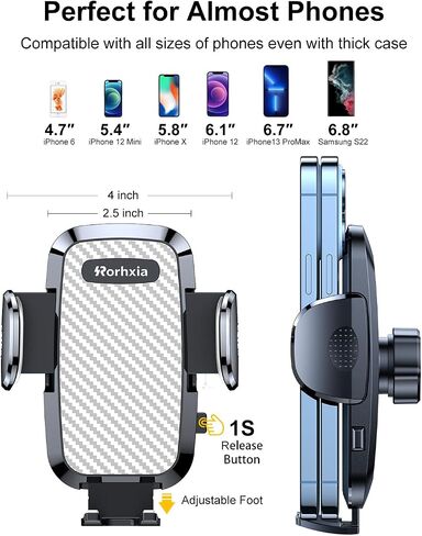 Purple Car Vent Phone Mount, [Never Blocking Vent, Enjoy The Comfort of The A/C] Hands-Free Universal Extension Clip Air Phone Holder Car Fit for All Phones iPhone Samsung in Kuwait