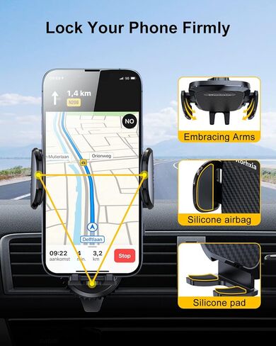 Purple Car Vent Phone Mount, [Never Blocking Vent, Enjoy The Comfort of The A/C] Hands-Free Universal Extension Clip Air Phone Holder Car Fit for All Phones iPhone Samsung in Kuwait