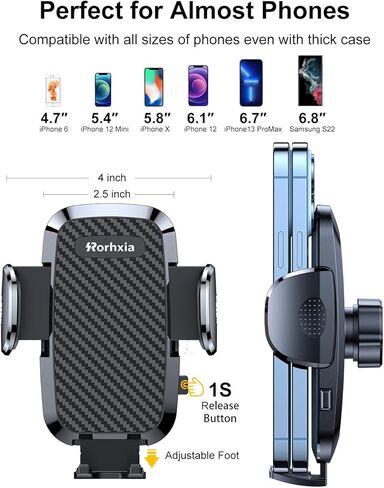 Purple Car Vent Phone Mount, [Never Blocking Vent, Enjoy The Comfort of The A/C] Hands-Free Universal Extension Clip Air Phone Holder Car Fit for All Phones iPhone Samsung in Kuwait