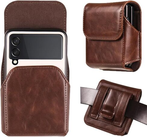 Flip Cell Phone Holster Belt Clip Case for Samsung Galaxy Z Flip 5, Z Flip 4, Z Flip 3 5G, Z Flip 5G, Z Flip, Motorola Razr+ Plus 2023, Razr 40 Ultra, Razr 2022 2020 2019 Phone Belt Loop Pouch (Black) in Saudi Arabia
