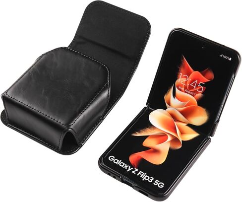 Flip Cell Phone Holster Belt Clip Case for Samsung Galaxy Z Flip 5, Z Flip 4, Z Flip 3 5G, Z Flip 5G, Z Flip, Motorola Razr+ Plus 2023, Razr 40 Ultra, Razr 2022 2020 2019 Phone Belt Loop Pouch (Black) in Saudi Arabia
