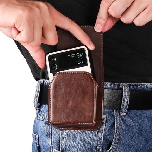 Flip Cell Phone Holster Belt Clip Case for Samsung Galaxy Z Flip 5, Z Flip 4, Z Flip 3 5G, Z Flip 5G, Z Flip, Motorola Razr+ Plus 2023, Razr 40 Ultra, Razr 2022 2020 2019 Phone Belt Loop Pouch (Black) in Saudi Arabia