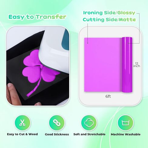 Puff Vinyl Heat Transfer, 18 Sheets, 12x10", 3D Puff Heat Transfer Vinyl in Kuwait