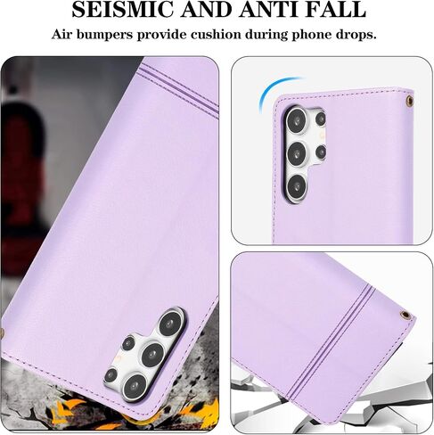 Compatible with Samsung Galaxy S23 Ultra 5G Wallet Case Wrist Strap, Crossbody Strap, Mirror PU Leather Flip Stand Cell Phone Cover for S23Ultra 23S S 23 23Ultra 6.8 inch Women Men Rose Gold in Saudi Arabia