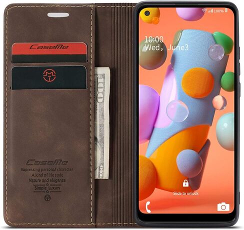 Samsung Galaxy A11 Case,Galaxy A11 Wallet Case with Card Holder,Magnetic Stand Leather Flip Case Wallet for Samsung Galaxy A11(2020) 6.4 inch (Black) in Saudi Arabia