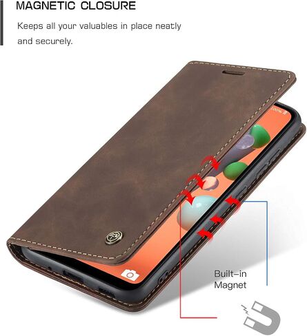 Samsung Galaxy A11 Case,Galaxy A11 Wallet Case with Card Holder,Magnetic Stand Leather Flip Case Wallet for Samsung Galaxy A11(2020) 6.4 inch (Black) in Saudi Arabia