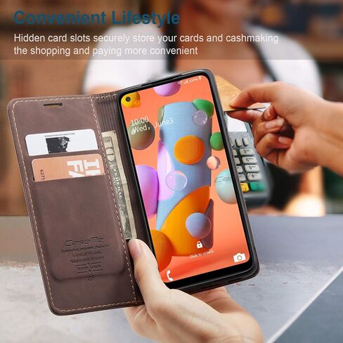 Samsung Galaxy A11 Case,Galaxy A11 Wallet Case with Card Holder,Magnetic Stand Leather Flip Case Wallet for Samsung Galaxy A11(2020) 6.4 inch (Black) in Saudi Arabia