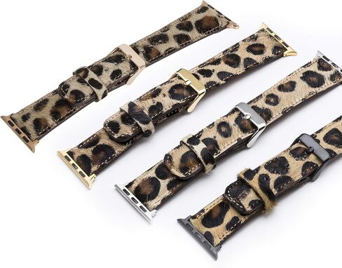 أحزمة جلدية توسكانا متوافقة مع Apple Watch 38 مم 40 مم 41 مم، حزام بديل iWatch للسلسلة 1، 2، 3، 4، 5، 6، 7، SE، 8، Ultra، Sport (أزرق داكن عتيق مع موصل ومشبك ذهبي) in Kuwait