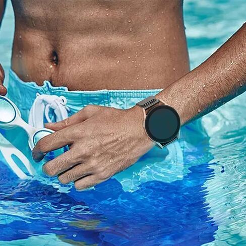 أساور معدنية من Amzpas لساعة Garmin Venu/Venu 2 Plus/Venu Sq/Sq الموسيقية، حزام معصم بديل من الفولاذ المقاوم للصدأ 20 مم للنساء والرجال in Kuwait