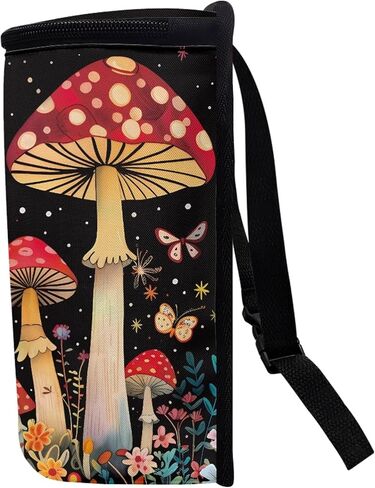 Frog Mushroom Print Car Garbage Bin with Lid Multipurpose Car Trash Bag Hanging with Storage Pockets Collapsible Portable Car Dustbin Can in Saudi Arabia