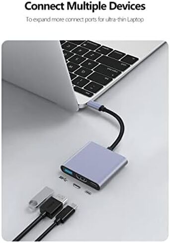 USB hub 3.0 for Type-c Port,3 in 1 Adapter for pc Accessories with USB-C 4K HDMI SD/TF Ethernet,Dock Station for Tablet PC Phone,Compatible with HP Dell Switch Galaxy Surface Thinkpad iPad iPhone Mac in Saudi Arabia