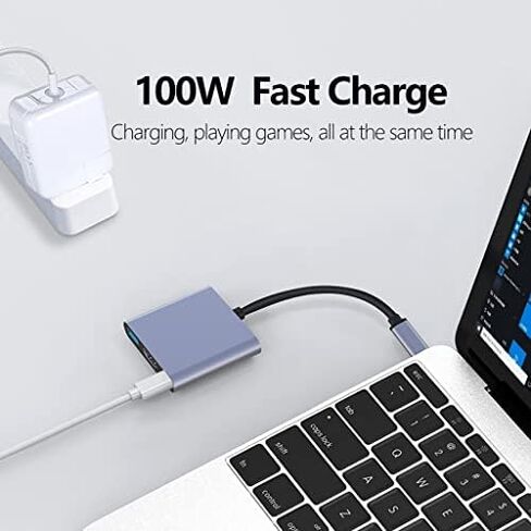 USB hub 3.0 for Type-c Port,3 in 1 Adapter for pc Accessories with USB-C 4K HDMI SD/TF Ethernet,Dock Station for Tablet PC Phone,Compatible with HP Dell Switch Galaxy Surface Thinkpad iPad iPhone Mac in Saudi Arabia