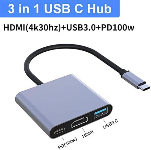 USB hub 3.0 for Type-c Port,3 in 1 Adapter for pc Accessories with USB-C 4K HDMI SD/TF Ethernet,Dock Station for Tablet PC Phone,Compatible with HP Dell Switch Galaxy Surface Thinkpad iPad iPhone Mac in Saudi Arabia