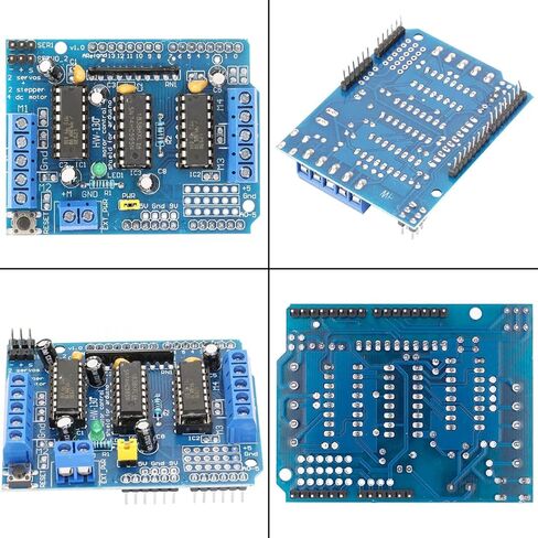 2 pcs L293D DC Motor Drive Expansion Shield Stepper Motor Drive Shield Expansion Board with DC Female Cable for Arduino Duemilanove Raspberry Pi in Saudi Arabia