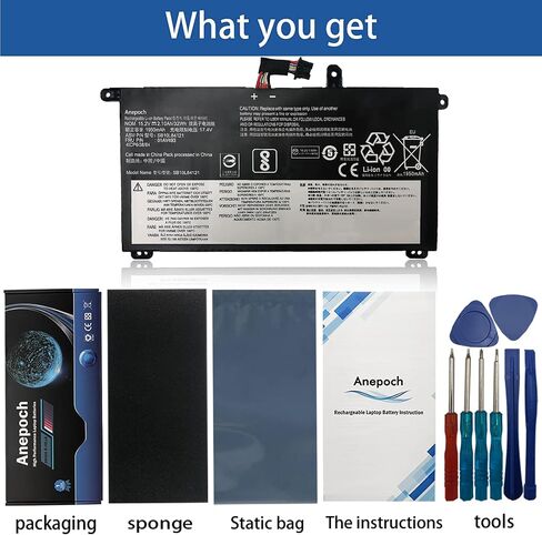 01AV493 00UR891 Laptop Battery Replacement for Lenovo ThinkPad T570 T580 P51S P52S Series Notebook SB10L84121 00UR892 SB10L84123 00UR890 SB10L84122 15.28V 32Wh 2095mAh 4-Cell in Saudi Arabia