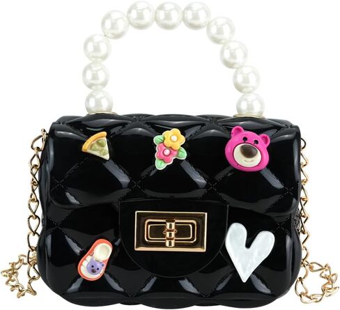 WCHOSOZH Mini Purse for Girls,Jelly Crossbody Handbags with DIY Patch Decoration for Kids in Saudi Arabia