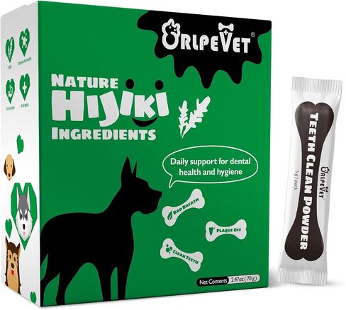 Orlpevet Teeth Clean Powder for Dogs, Dog Breath Freshener, Tartar,Plaque Remover, Dental Care Powder for Small,Medium,Large Dogs, Organic pet supplies-75g in Saudi Arabia