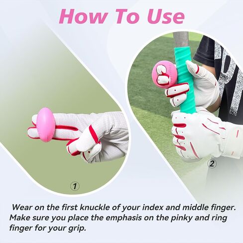 Finger Lifter Grip for Baseball & Softball Pro Batters Two Finger Grip Reduce Roll Over, Palm Up Palm Down Baseball Swing Trainer Increase Batting Speed Barrel Into The Zone Faster & Keep Longer-Red in Saudi Arabia