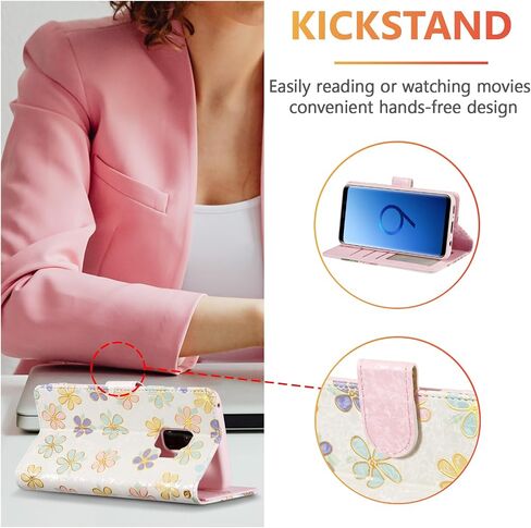 UEEBAI Wallet Case for Samsung Galaxy S10, PU Leather Phone Case Kickstand RFID Blocking Flip Case with Card Slots Wrist Strap Relief Engraved Pattern Magnetic Closure Folio Case - Butterfly in Saudi Arabia