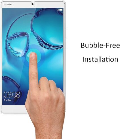 Orzero (عبوة من قطعتين) متوافق مع واقي شاشة من الزجاج المقوى مقاس 8.4 بوصة لهاتف Huawei MediaPad M5، 9 صلابة HD مضادة للخدش وخالية من الفقاعات وعالية الوضوح in Saudi Arabia
