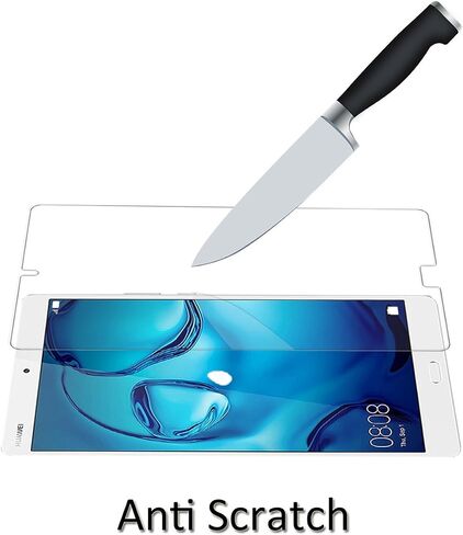 Orzero (عبوة من قطعتين) متوافق مع واقي شاشة من الزجاج المقوى مقاس 8.4 بوصة لهاتف Huawei MediaPad M5، 9 صلابة HD مضادة للخدش وخالية من الفقاعات وعالية الوضوح in Saudi Arabia