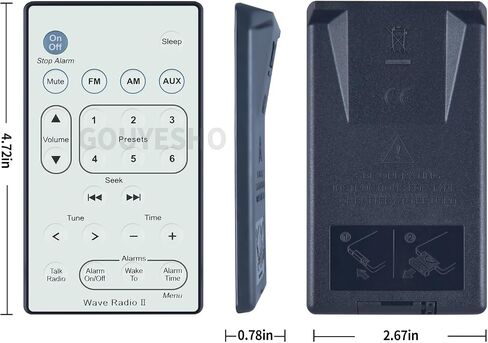 New Replacement Remote Control fit for Bose Wave Radio II AWR1B1 AWR1B2 white in Saudi Arabia