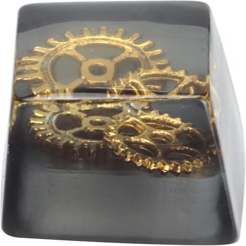 Zopsc Game Resin Keycap, Cute Custom Keycap, DIY Handmade Keycap for Game Players and Keyboard Enthusiasts, Personality Keycap for Echanical Keyboard (Black Gear) in Saudi Arabia