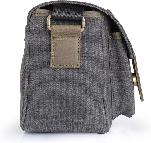 MegaGear Sequoia Canvas Bag Compatible with Canon, Nikon, Sony SLR/DSLR Mirrorless Cameras, Khaki Green (MG1974), PU Leather in Saudi Arabia