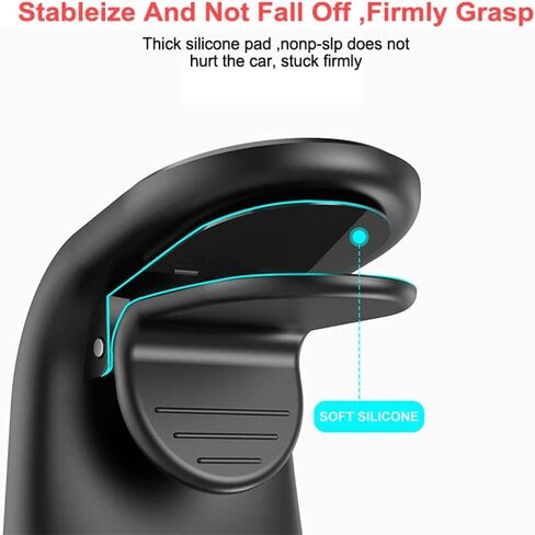 Magnetic Phone Holder/Clip for Car, L- Shape, Extra-Strong Magnet included, Fits any phone, Clips into air vent in Saudi Arabia