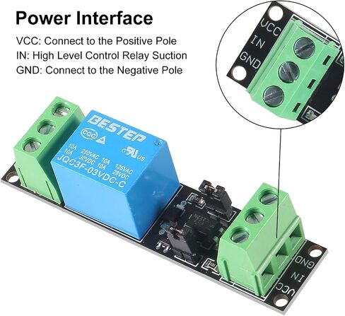 6pcs 3v 1 Channel Relay Board for Raspberry Pi Arduino Relay Module 1 Channel Opto-Isolate High Level Trigger for IOT ESP8266 Microcontrollers Development Board in Saudi Arabia