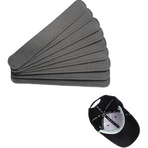 10Pcs Hat Sweat Pads Hat Sweat Liner Absorbent Sweat Pad Disposable Hat Sweat Pads Black Cap Pads for Baseball Tennis Hunting Golf Hat