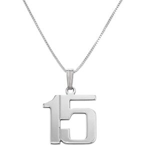 MYKA – Men’s Personalized Number Charm Necklace in Sterling Silver 925, 18K Gold Plating – Custom Made Jewelry – Gift for Him, Dad, Father, Boyfriend - For Father’s Day, Birthday, Christmas, Xmas, Anniversary
