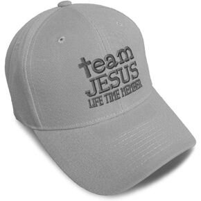 Speedy Pros Baseball Cap Team Jesus Life Time Member C Embroidery Dad Hats for Men & Women