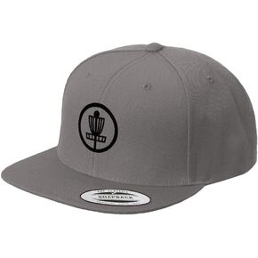 Snapback Baseball Hat Disc Golf Sign Black Embroidery Acrylic Cap Snaps One Size