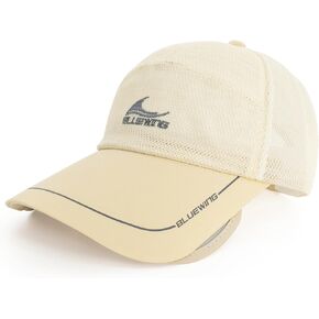 Men's Adjustable Fishing Cap Quick Dry Breathable Outdoor Sport Hat Mesh Cooling Sun Hat Run Hat with Sunshield