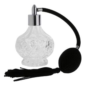 80ml Clear Crystal Vintage Style Perfume Bottle Silver Long Spray Tassels Atomizer Pump Refillable Glass Bottles Makeup Tool