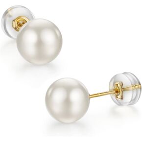 أقراط من اللؤلؤ الذهبي عيار 18 قيراط ومجوهرات لآلئ المياه العذبة المزروعة للنساء in Kuwait