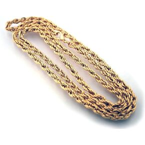Vaticano Imports Goldtone Rope Style Chain Necklce (40 Inches)