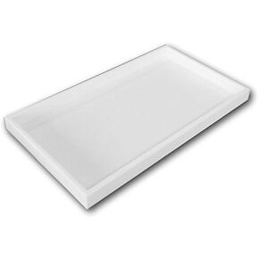 Stackable Plastic Tray (White) - 1"