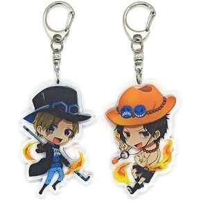 EBTY DREAMS Inc. - Set of 2 OP Acrylic Keychain Portgas D. Ace, Sabo v1