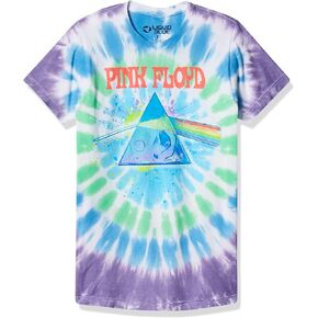Liquid Blue Men's Pink Floyd Dark Side Oil Paint Tie Dye Short Sleeve T-Shirt