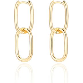 Gold Hoop Earrings for Women 18K Gold Huggie Hoop Earrings Lightweight Minimalist Jewelry for Girls