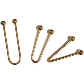 3 Pcs Metal Swimsuit Collar Fasteners U Shaped V Shaped Bikini Pins Clips for Women Girls Costume Accessory, Gold