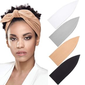 4 Pieces Ribbed Headband Ribbed Stretch Bandie Stretchy Hairband Soft Head Wrap Turban Headband Boho Hair Band for Women Girls Hair Accessories, 4 Colors (Black, Red, Sapphire Blue, Brown)